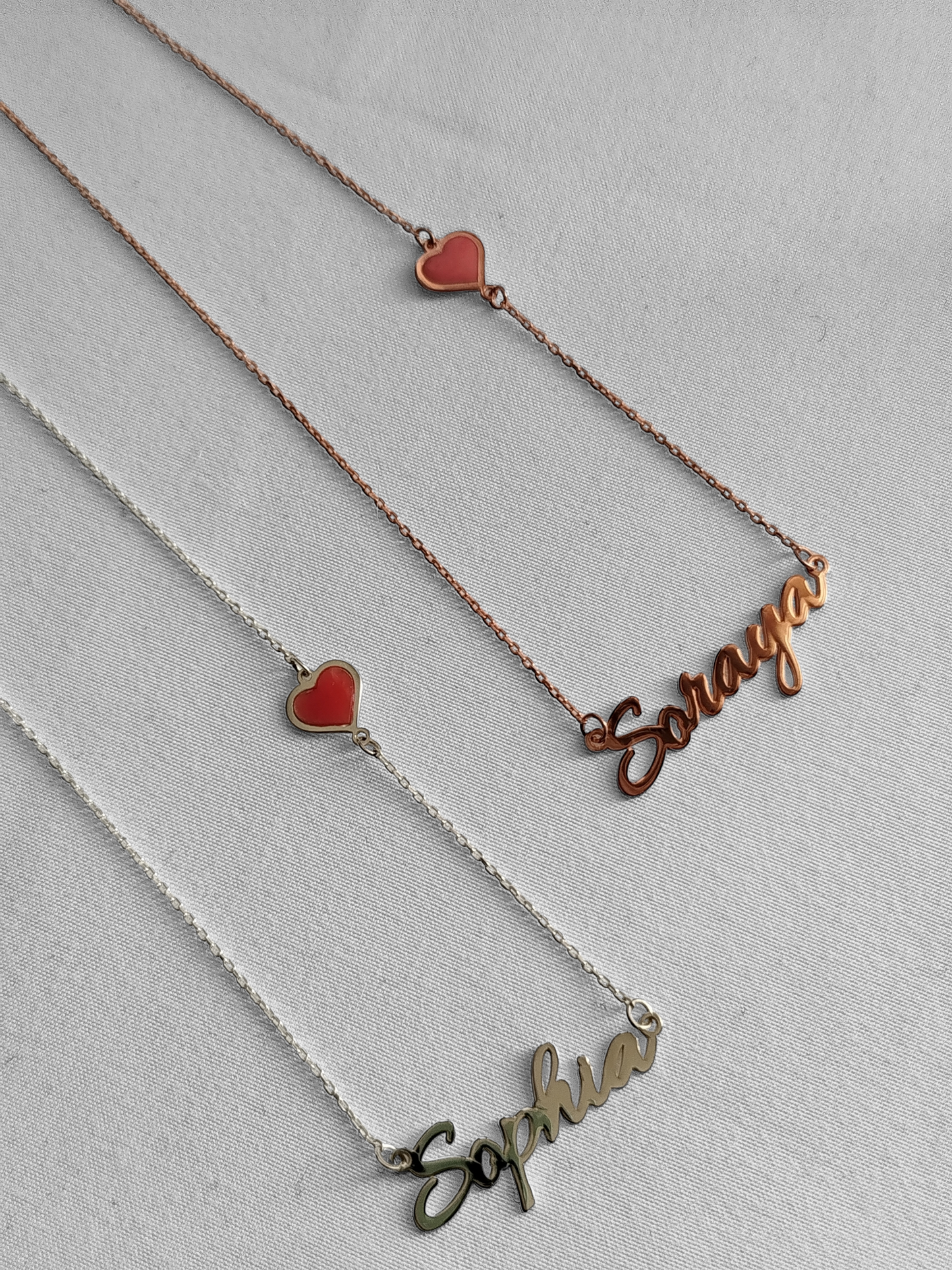 collier soraya coeur rose